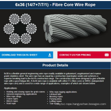 6X36 (14/7+7/7/1) - Fibre Core Wire Rope